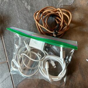 3-Premium Lightening Charging Cable Set -Brown is 6’